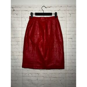 Wilsons Leather Red Pencil Skirt